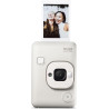 instax Appareil Photo instantané Hybride Mini LiPlay Blanc Vaporeux avec écran LCD arrière de 2,7 Pouces, Emplacement pour Carte