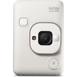 instax Appareil Photo instantané Hybride Mini LiPlay Blanc Vaporeux avec écran LCD arrière de 2,7 Pouces, Emplacement pour Carte