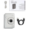instax Appareil Photo instantané Hybride Mini LiPlay Blanc Vaporeux avec écran LCD arrière de 2,7 Pouces, Emplacement pour Carte