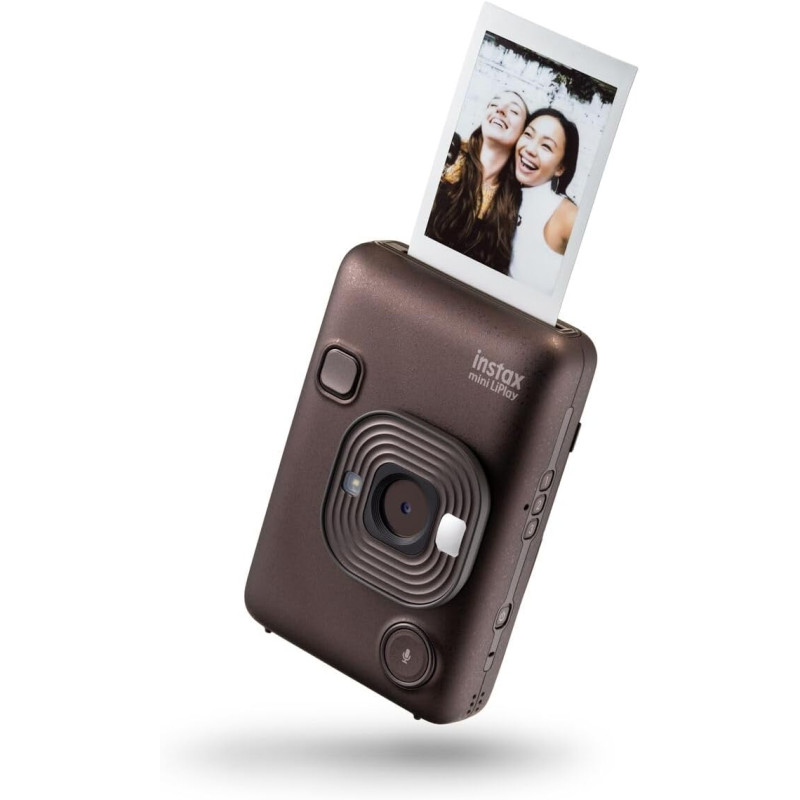 instax Appareil Photo Hybride Mini LiPlay Bronze Profond avec écran LCD arrière de 2,7 Pouces, Emplacement pour Carte Micro SD, 