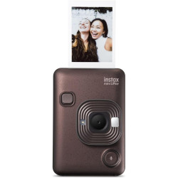 instax Appareil Photo Hybride Mini LiPlay Bronze Profond avec écran LCD arrière de 2,7 Pouces, Emplacement pour Carte Micro SD, 
