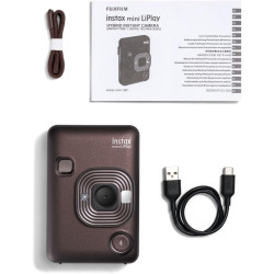 instax Appareil Photo Hybride Mini LiPlay Bronze Profond avec écran LCD arrière de 2,7 Pouces, Emplacement pour Carte Micro SD, 