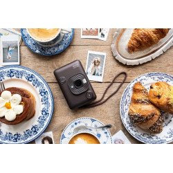 instax Appareil Photo Hybride Mini LiPlay Bronze Profond avec écran LCD arrière de 2,7 Pouces, Emplacement pour Carte Micro SD, 