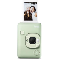instax Appareil Photo instantané Hybrid Mini LiPlay Vert Matcha avec écran LCD arrière de 2,7 Pouces, Emplacement pour Carte Mic