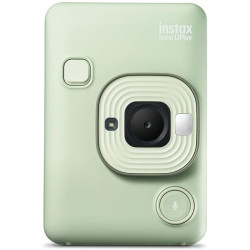 instax Appareil Photo instantané Hybrid Mini LiPlay Vert Matcha avec écran LCD arrière de 2,7 Pouces, Emplacement pour Carte Mic