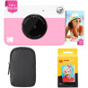 KODAK Appareil Photo Instantané Printomatic (Rose) Coffret Basique + Papier Zink (20 Feuilles) + boîtier Deluxe + Courroie Confo