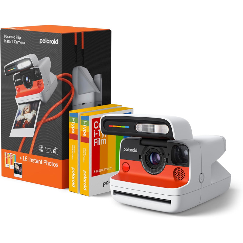 Polaroid Flip - Pack Appareil Photo instantané Blanc + Film Couleur (16 Photos)