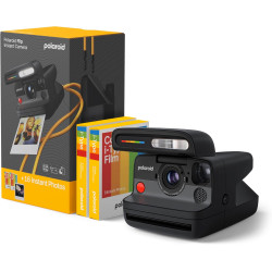 Polaroid Flip - Pack Appareil Photo instantané Noir + Film Couleur (16 Photos)