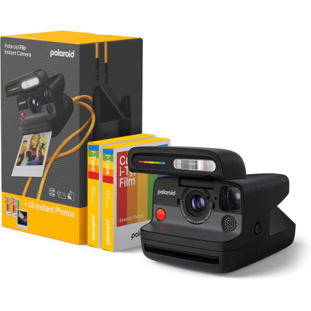Polaroid Flip - Pack Appareil Photo instantané Noir + Film Couleur (16 Photos)
