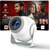 [app intégrée] mini projecteur portable wifi 6 et bleutooth 5.4, 480 ansi lumens, vidéoprojecteur 1080p et décodage 4k, projecte