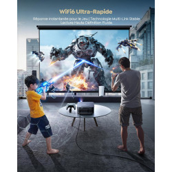 Vidéoprojecteur 4k memc【2200 ansi/google tv 14.0/dolby 40w】 auto focus/keystone wimius vidéoprojecteur de jour 4k, contrôle voca