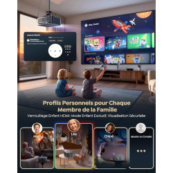 Vidéoprojecteur 4k memc【2200 ansi/google tv 14.0/dolby 40w】 auto focus/keystone wimius vidéoprojecteur de jour 4k, contrôle voca