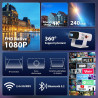Videoprojecteur intelligent applications intégrées rétroprojecteur 1080p natif supporte 4k wifi 6 bleutooth 5.2 240 ansi correct