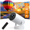 Mini projecteur supporte 4k 1080p, vidéoprojecteur portable avec os android 11, wifi 6 & bleutooth 5.0, 300 lumens ansi, keyston