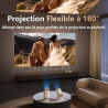 Mini projecteur supporte 4k 1080p, vidéoprojecteur portable avec os android 11, wifi 6 & bleutooth 5.0, 300 lumens ansi, keyston