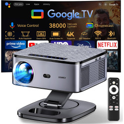 【1500 ansi/google tv/autofokus】 xiwbsy videoprojecteur 4k supporté, 38000 lumen fhd, 360° rotation, projecteur video 4k contrôle