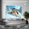 【1500 ansi/google tv/autofokus】 xiwbsy videoprojecteur 4k supporté, 38000 lumen fhd, 360° rotation, projecteur video 4k contrôle