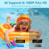 【1500 ansi/google tv/autofokus】 xiwbsy videoprojecteur 4k supporté, 38000 lumen fhd, 360° rotation, projecteur video 4k contrôle