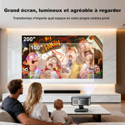 【1500 ansi/google tv/autofokus】 xiwbsy videoprojecteur 4k supporté, 38000 lumen fhd, 360° rotation, projecteur video 4k contrôle