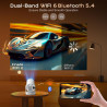 Videoprojecteur portable avec wifi 6 bleutooth 5.4 mini projecteur vidéo 1080p supporte 4k, projecteur rotation 270° pour téléph