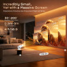 Videoprojecteur portable avec wifi 6 bleutooth 5.4 mini projecteur vidéo 1080p supporte 4k, projecteur rotation 270° pour téléph