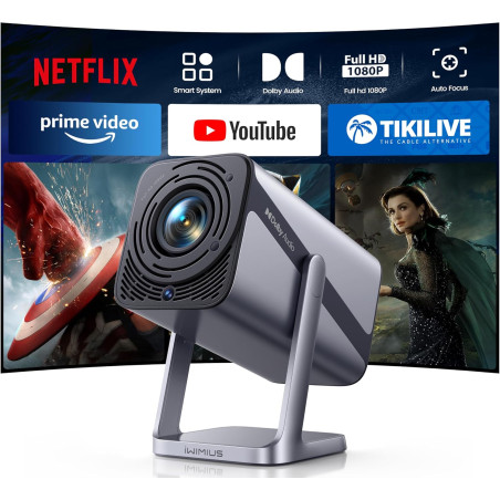 Vidéoprojecteur 4k【netflix ready/dolby】 auto focus/keystone 30000 lumens projecteur portable 4k courte focale, rotatif 360° rétr