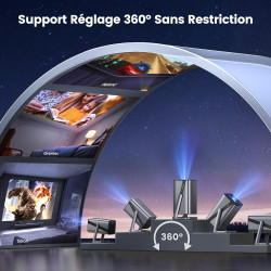 Vidéoprojecteur 4k【netflix ready/dolby】 auto focus/keystone 30000 lumens projecteur portable 4k courte focale, rotatif 360° rétr