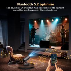Vidéoprojecteur 4k vgke auto focus/keystone mini projecteur portable, wifi6 bleutooth full hd retroprojecteur, vidéo projecteur 