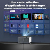 Videoprojecteur 4k【app intégrée/auto focus/keystone】 1080p fhd projecteur video 1500 luminosité, avec hdmi earc, wifi6, bleutoot