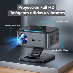 Videoprojecteur【lic off google tv/1500 ansi/rotation 360°】 xiwbsy 2026 projecteur video contrôle vocal, auto focus/keystone, ret