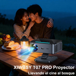 Videoprojecteur【lic off google tv/1500 ansi/rotation 360°】 xiwbsy 2026 projecteur video contrôle vocal, auto focus/keystone, ret