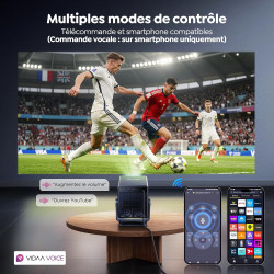 Toptro vidéoprojecteur 4k【vidaa os n°1: ultra-rapide| 1400 ansi |dolby 36w】 projecteur video home cinéma courte focale 1,0:1, au
