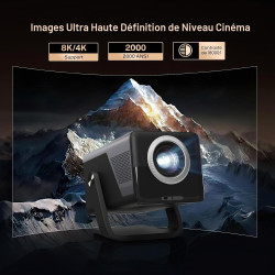 [native 1080p/2000 ansi/calibration visuelle ia] intelligent vidéoprojecteur x7 smart projecteur avec android 14,4k supportée, i