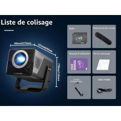 [native 1080p/2000 ansi/calibration visuelle ia] intelligent vidéoprojecteur x7 smart projecteur avec android 14,4k supportée, i