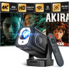 Alwtniet Videoprojecteur 4K, 1080P Mini Projecteur Video Android WiFi 6 BT 5.4, Mise au Point Automatique Correction Trapézoïdal