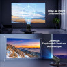 Alwtniet Videoprojecteur 4K, 1080P Mini Projecteur Video Android WiFi 6 BT 5.4, Mise au Point Automatique Correction Trapézoïdal