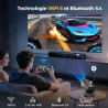 Alwtniet Videoprojecteur 4K, 1080P Mini Projecteur Video Android WiFi 6 BT 5.4, Mise au Point Automatique Correction Trapézoïdal