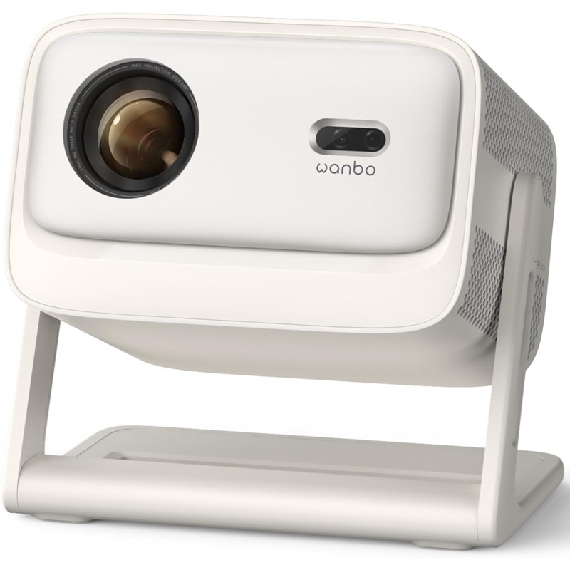 Wanbo Vali 1 Pro Vidéoprojecteur avec Google TV & Netflix, 900 ANSI Lumens, Compatible 4K, 1080P Natif, Dolby Audio 12W, HDR10 M