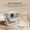 Wanbo Vali 1 Pro Vidéoprojecteur avec Google TV & Netflix, 900 ANSI Lumens, Compatible 4K, 1080P Natif, Dolby Audio 12W, HDR10 M