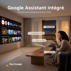 Wanbo Vali 1 Pro Vidéoprojecteur avec Google TV & Netflix, 900 ANSI Lumens, Compatible 4K, 1080P Natif, Dolby Audio 12W, HDR10 M