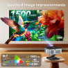 Videoprojecteur【1500 ansi/google tv/netflix officiel】 projecteur 4k supporté auto focus, google play contrôle vocal, projector w