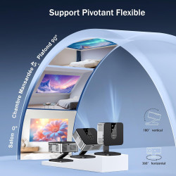 Videoprojecteur【1500 ansi/google tv/netflix officiel】 projecteur 4k supporté auto focus, google play contrôle vocal, projector w