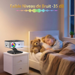 Videoprojecteur【1500 ansi/google tv/netflix officiel】 projecteur 4k supporté auto focus, google play contrôle vocal, projector w