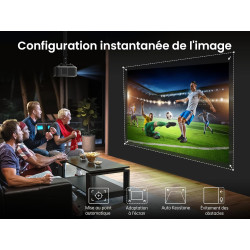 Videoprojecteur avec son jbl, yaber k3 projecteur video google tv, 990 lumens iso, 30w haut-parleurs, wifi6 bleutooth retroproje