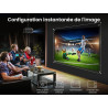 Videoprojecteur avec son jbl, yaber k3 projecteur video google tv, 990 lumens iso, 30w haut-parleurs, wifi6 bleutooth retroproje