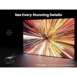 Videoprojecteur avec son jbl, yaber k3 projecteur video google tv, 990 lumens iso, 30w haut-parleurs, wifi6 bleutooth retroproje