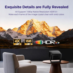 Vidéoprojecteur‌ [Google TV 50000+ Apps & Soutien 4K 8K 1080p Native Rés & Correction d'Écran Automatique] 700 ANSI HDR10+, Duau