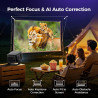 Vidéoprojecteur‌ [Google TV 50000+ Apps & Soutien 4K 8K 1080p Native Rés & Correction d'Écran Automatique] 700 ANSI HDR10+, Duau