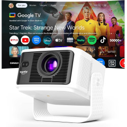 Vidéoprojecteur‌ [Google TV 50000+ Apps & Soutien 4K 8K 1080p Native Rés & Correction d'Écran Automatique] 700 ANSI HDR10+, Duau