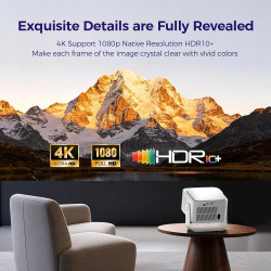 Vidéoprojecteur‌ [Google TV 50000+ Apps & Soutien 4K 8K 1080p Native Rés & Correction d'Écran Automatique] 700 ANSI HDR10+, Duau